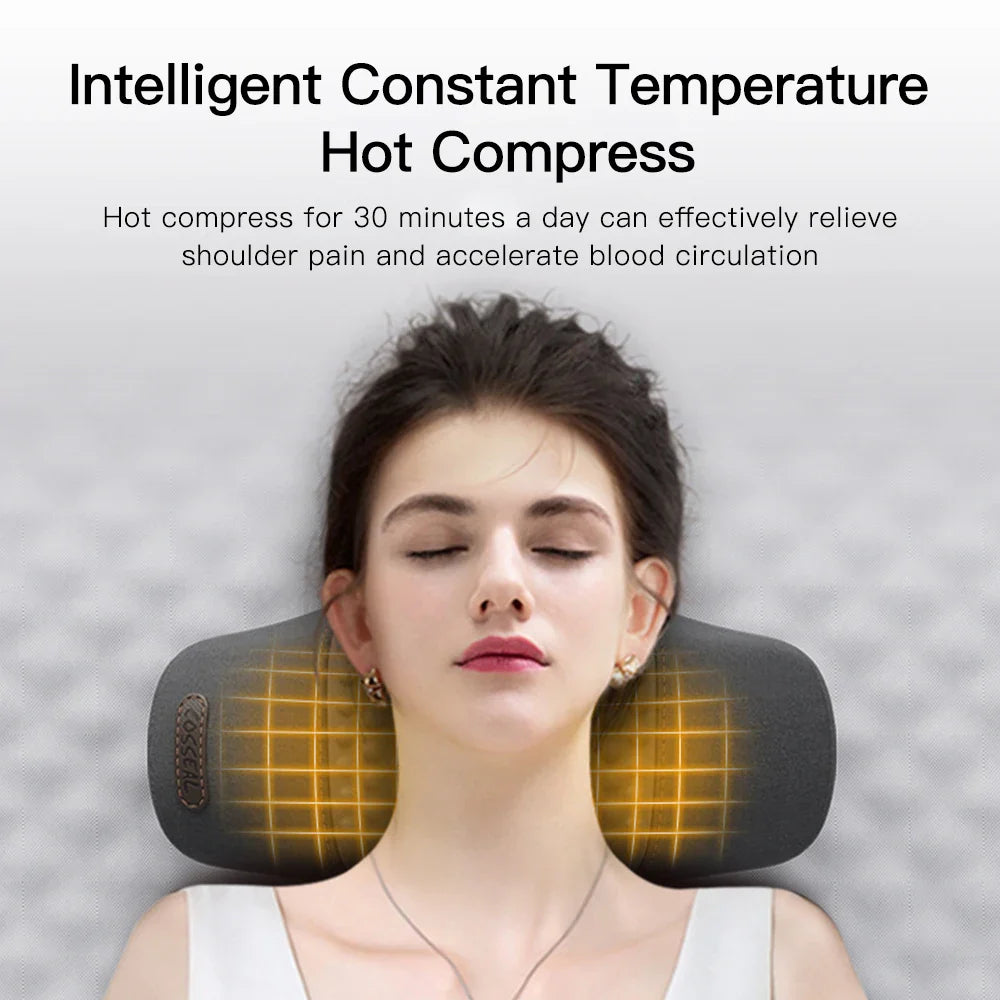 Heating Vibration Neck Massager Back Cervical Traction Relax